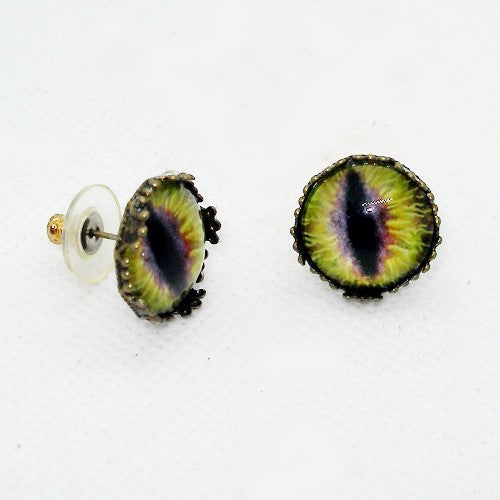 Glass Eye Stud Earrings