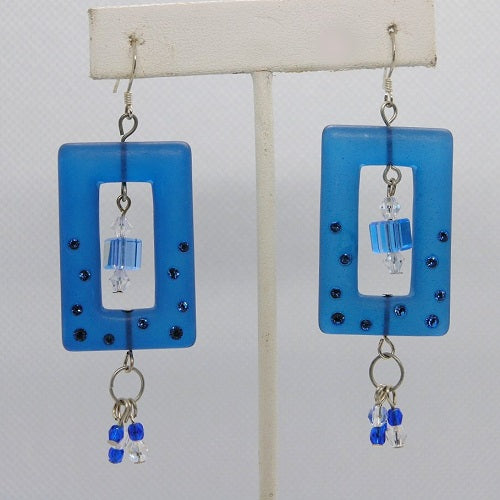 Blue Dangle Earrings