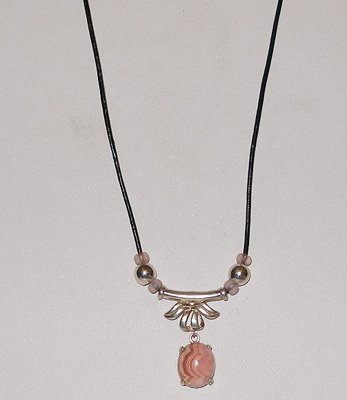 Rhodochrosite Pendant Necklace