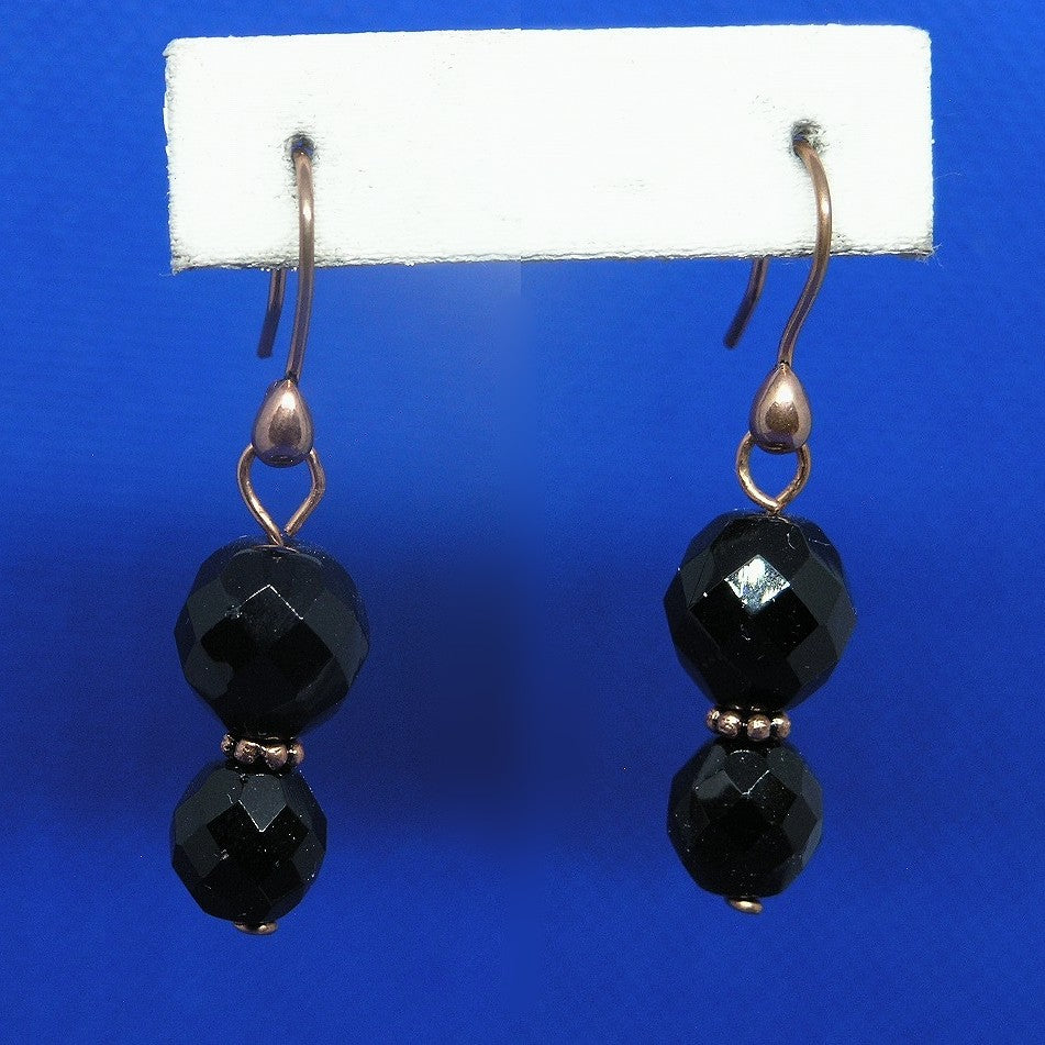 Faceted Black Glass Set