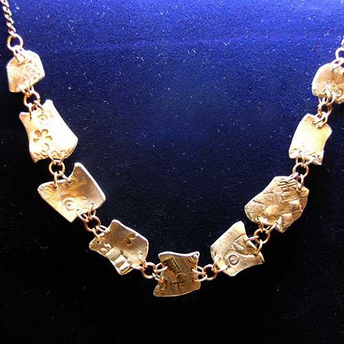 Fine Silver Graffiti Necklace