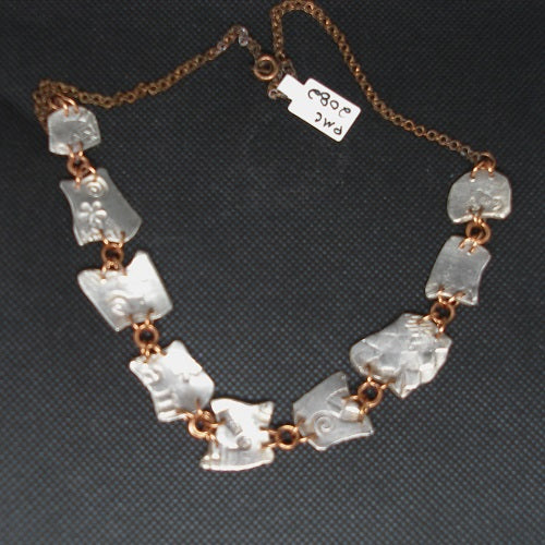 Fine Silver Graffiti Necklace