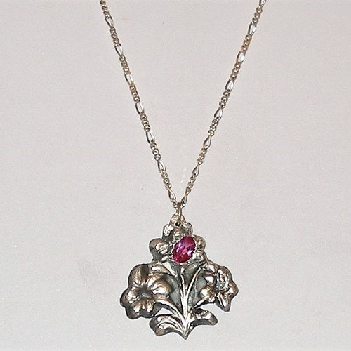 Pure Silver Floral Pendant
