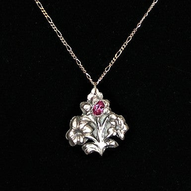 Pure Silver Floral Pendant