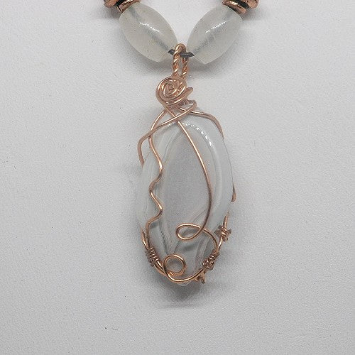 Wire Wrapped Agate Necklace