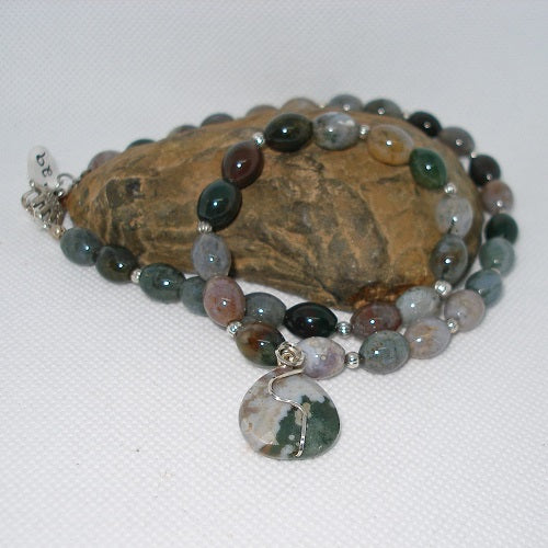 Jasper and Agate Beaded Necklace