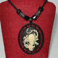 Skeletal Dragon Cameo Necklace