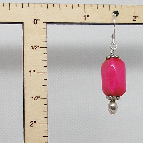 Hot Pink Drop Earrings