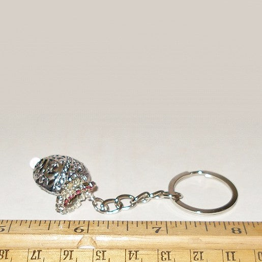Pink Crystal Rings Keychain
