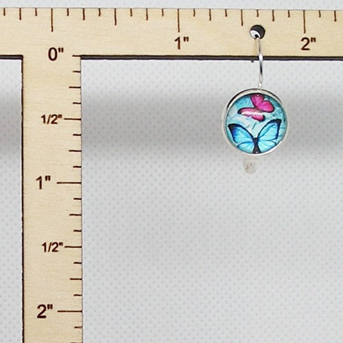 Mismatched Butterfly Drop Earrings