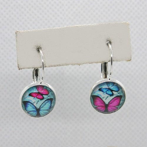 Mismatched Butterfly Drop Earrings