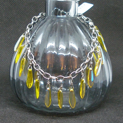 Iridescent Glass Fringe Bracelet