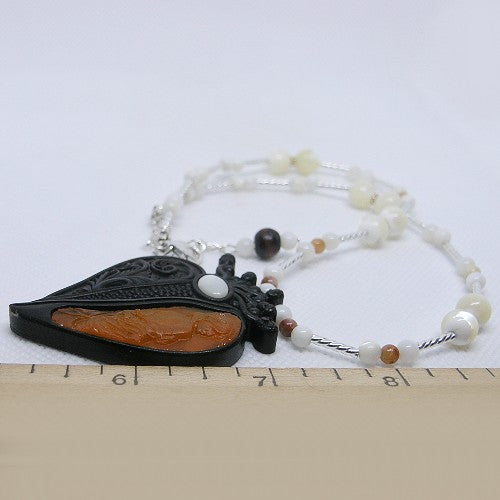 Wood Carved Necklace