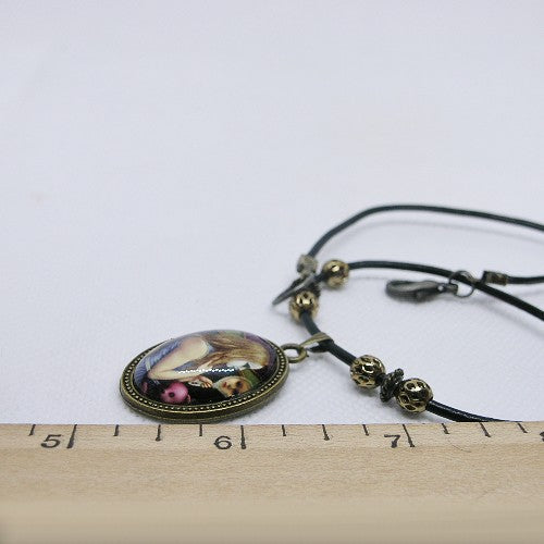 Girl with Mirror Necklace