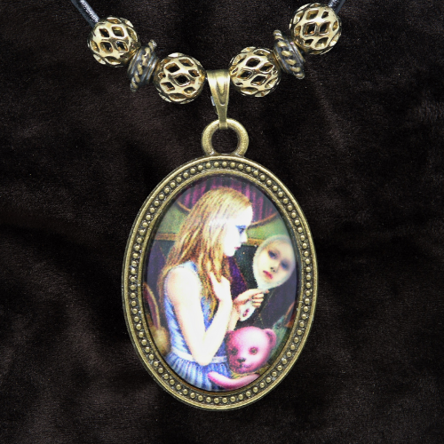 Girl with Mirror Necklace
