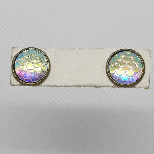 Mermaid Scales Stud Earrings