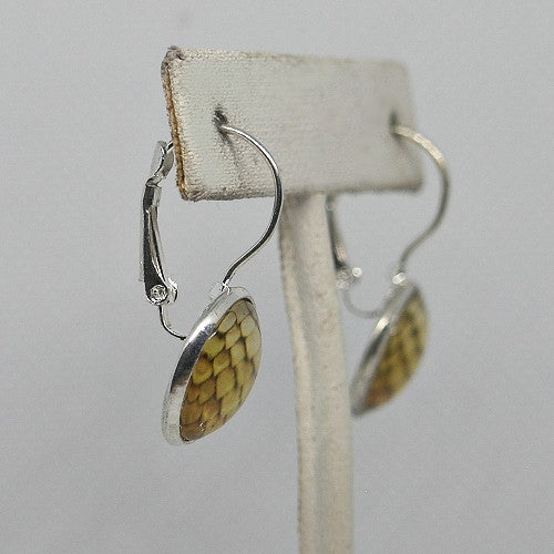 Yellow Mermaid Scale Earrings