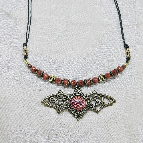 Scaley Dragon Wings Necklace