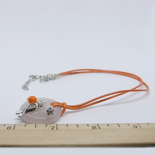 Quartz Donut Pendant Necklace