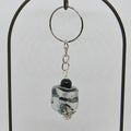 Black and White Glass Keychain
