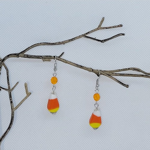 Candy Corn Dangle Earrings