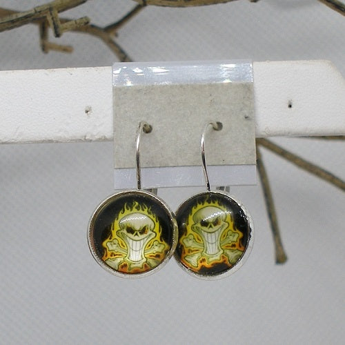Halloween Cabochon Drop Earrings