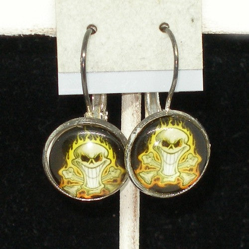 Halloween Cabochon Drop Earrings