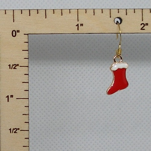 Dainty Christmas Stocking Earrings
