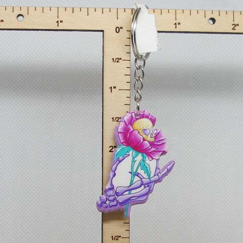 Skull Flower Keychain