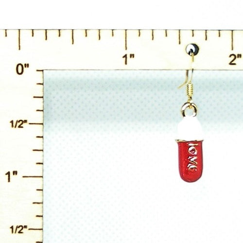 Love Pill Dangle Earrings