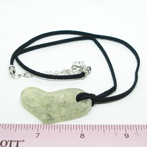 Prehnite Heart Pendant Necklace