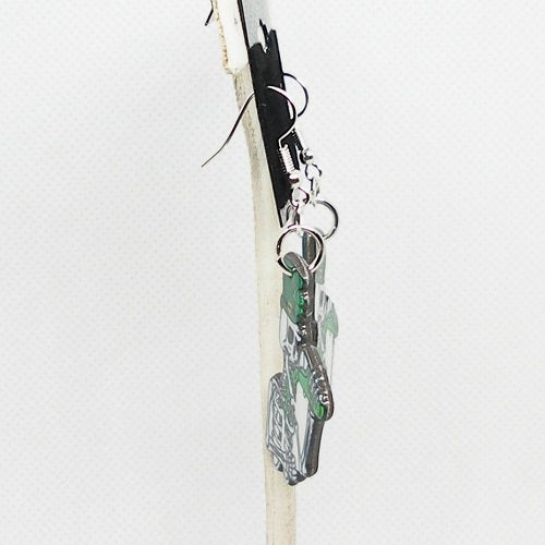 St Pat's Skeleton Party Earrings