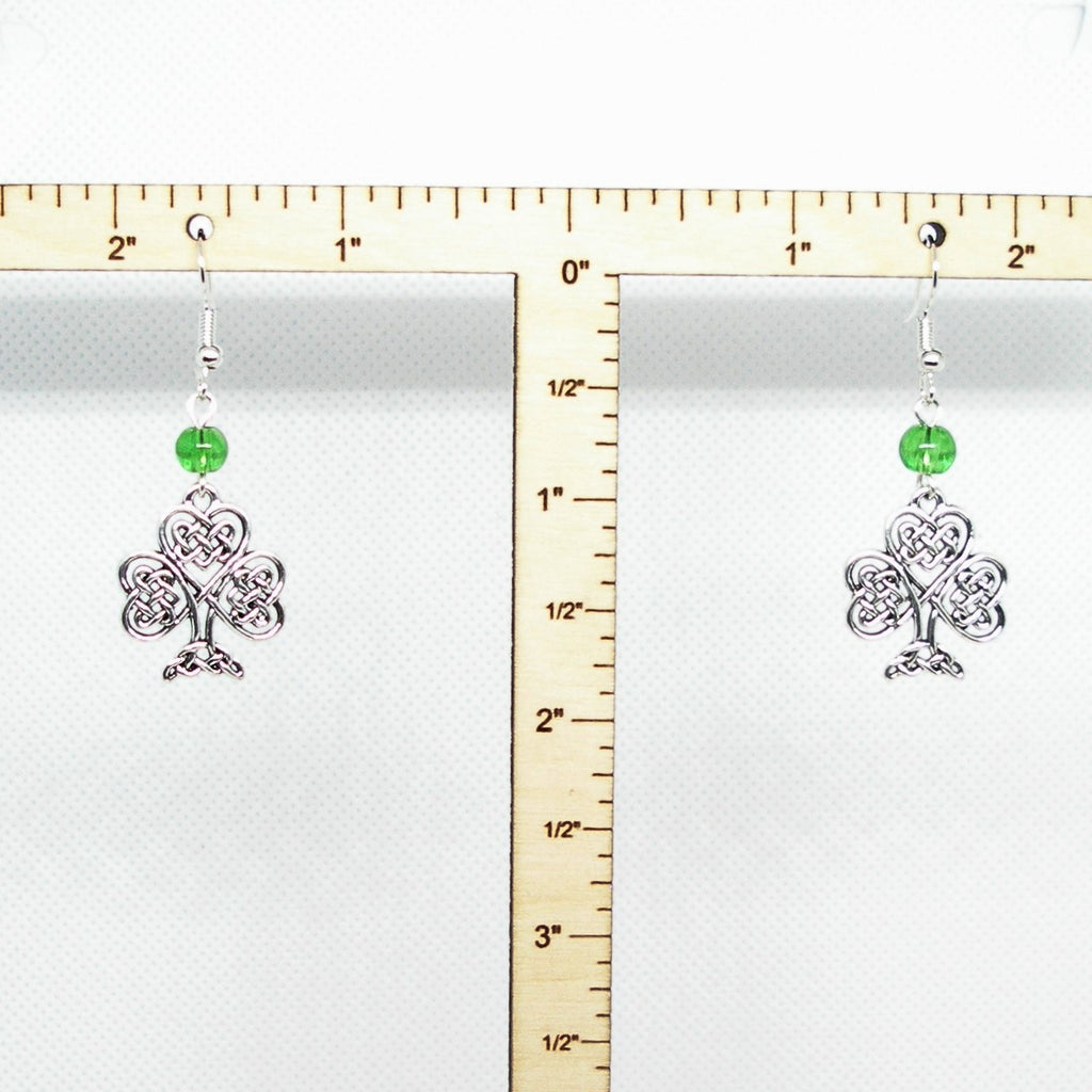 Celtic Shamrock Dangle Earrings