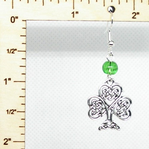 Celtic Shamrock Dangle Earrings