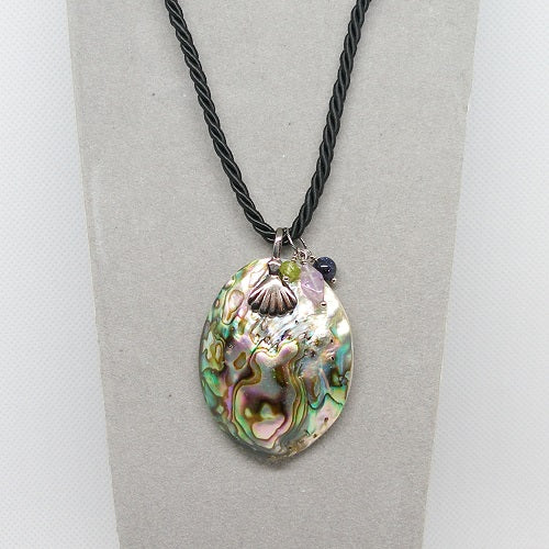 Large Abalone Pendant Necklace