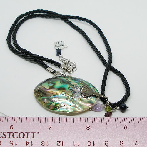 Large Abalone Pendant Necklace