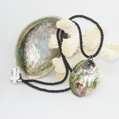 Large Abalone Pendant Necklace