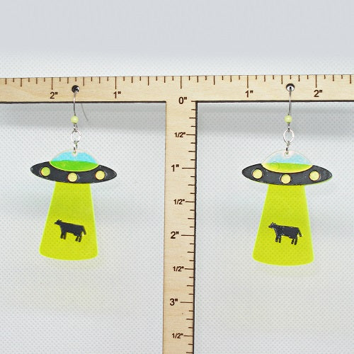 Alien Abduction  Dangle Earrings