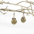 Brass Jack o Lantern Dangle Earrings
