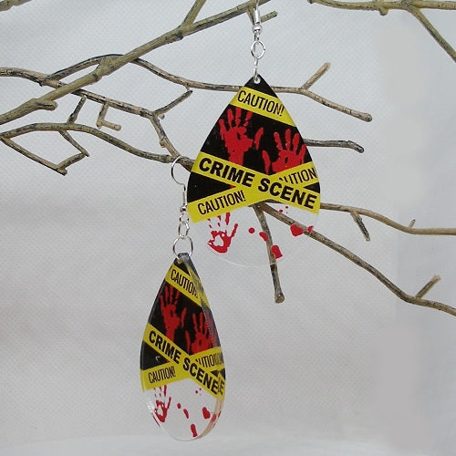 Crime Scene Dangle Earrings