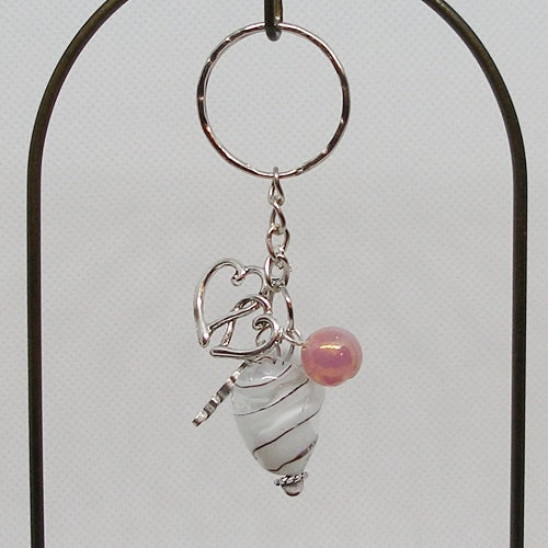 Glass Heart Keychain