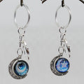 Silver Moon Spinner Keychain
