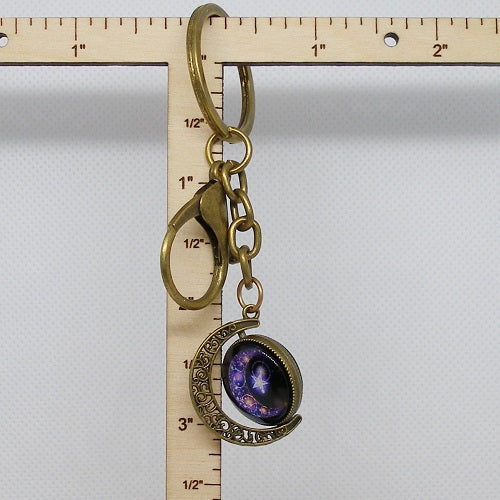 Two Moons Spinner Keychain
