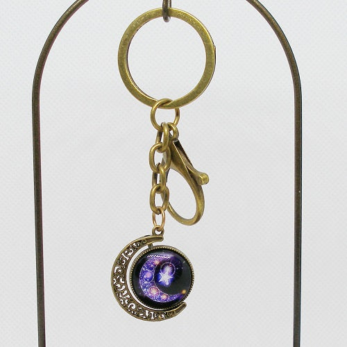 Two Moons Spinner Keychain