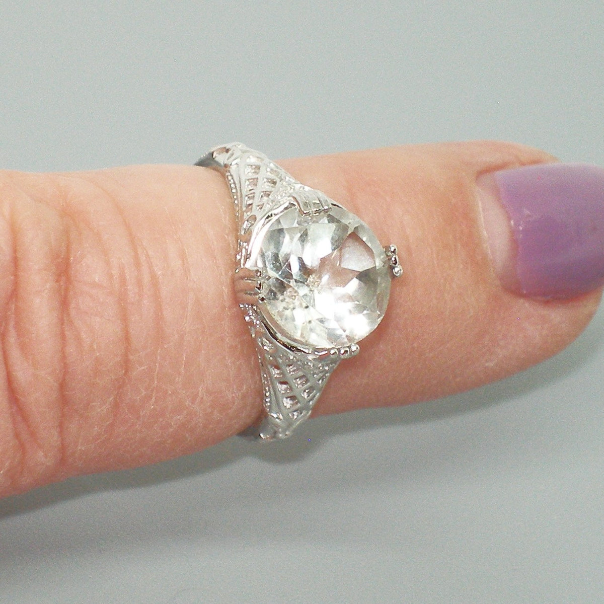 Quartz Solitaire Ring