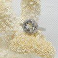 Prasiolite Halo Ring