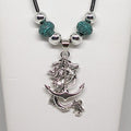 Mermaid with Anchor Pendant Necklace
