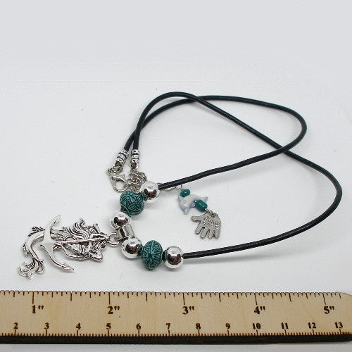 Mermaid with Anchor Pendant Necklace