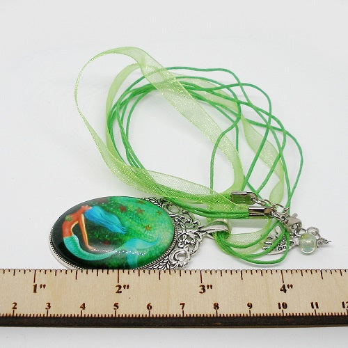 Green Mermaid Pendant Necklace