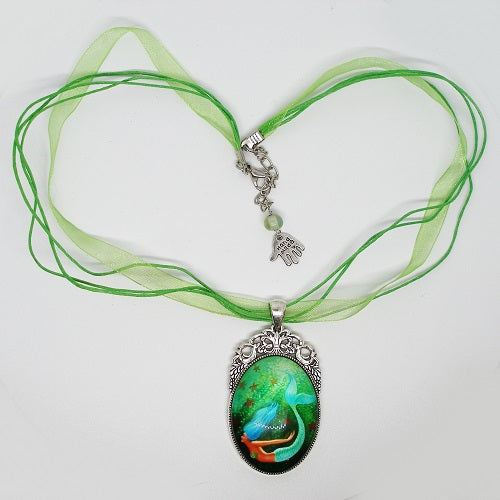 Green Mermaid Pendant Necklace